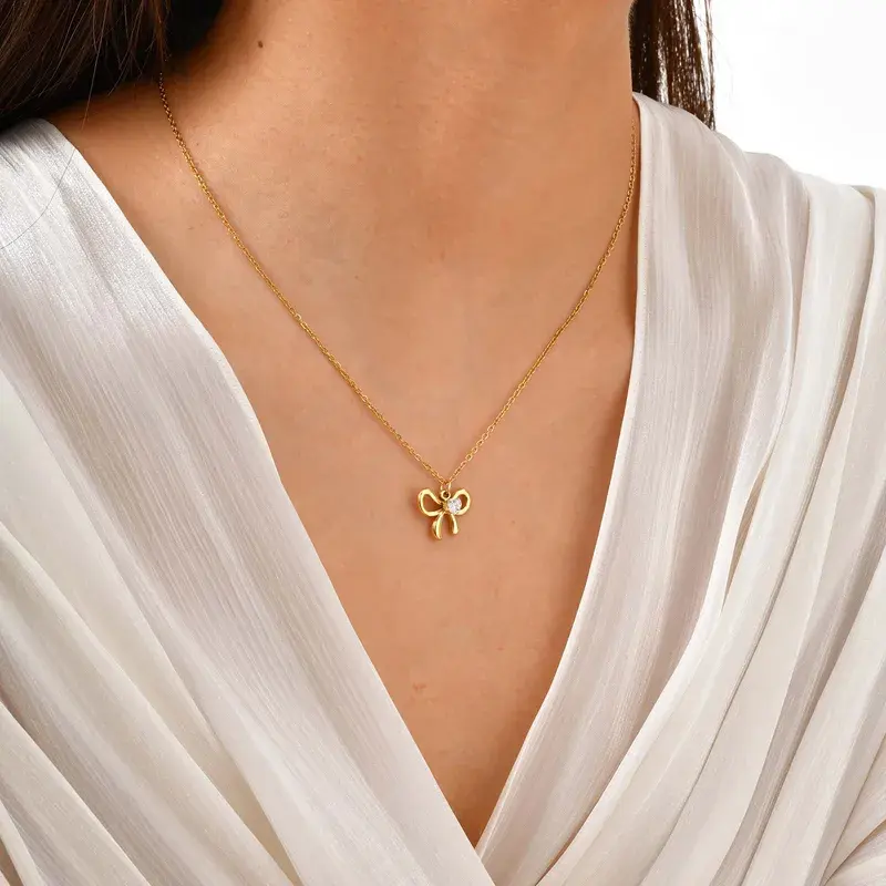 Golden Bow Necklace - FY0231